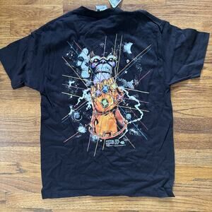 NWT Huf Skateboards x Marvel Avengers Thanos Comic Character Black T Shirt M C18